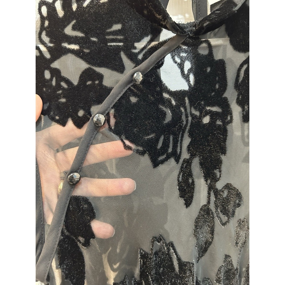 Jessica Howard Sheer Velvet Burnout Maxi Dress Overlay 14 Whimsigoth Dark Fairy